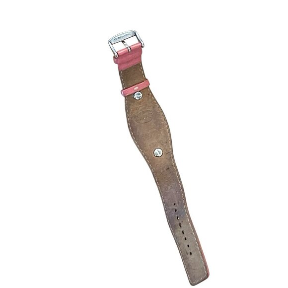 Fossil Silver Tone Dial Pink Leather Band Watch Bracelet‎ Y2K *READ* - Picture 6 of 12